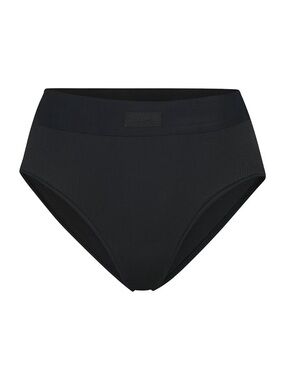 SKIMS Black High-Waist Ribbed Bikini Panty
